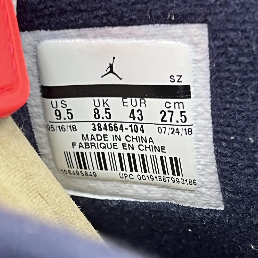 Air Jordan 6 Retro Tinker Shoes Men Size 9.5 White Grey Infrared Mid Sneakers - Picture 8 of 9